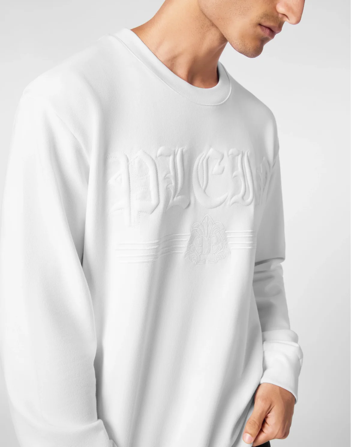 Sweatshirt Round Neck Gothic Plein, цвет: Белый