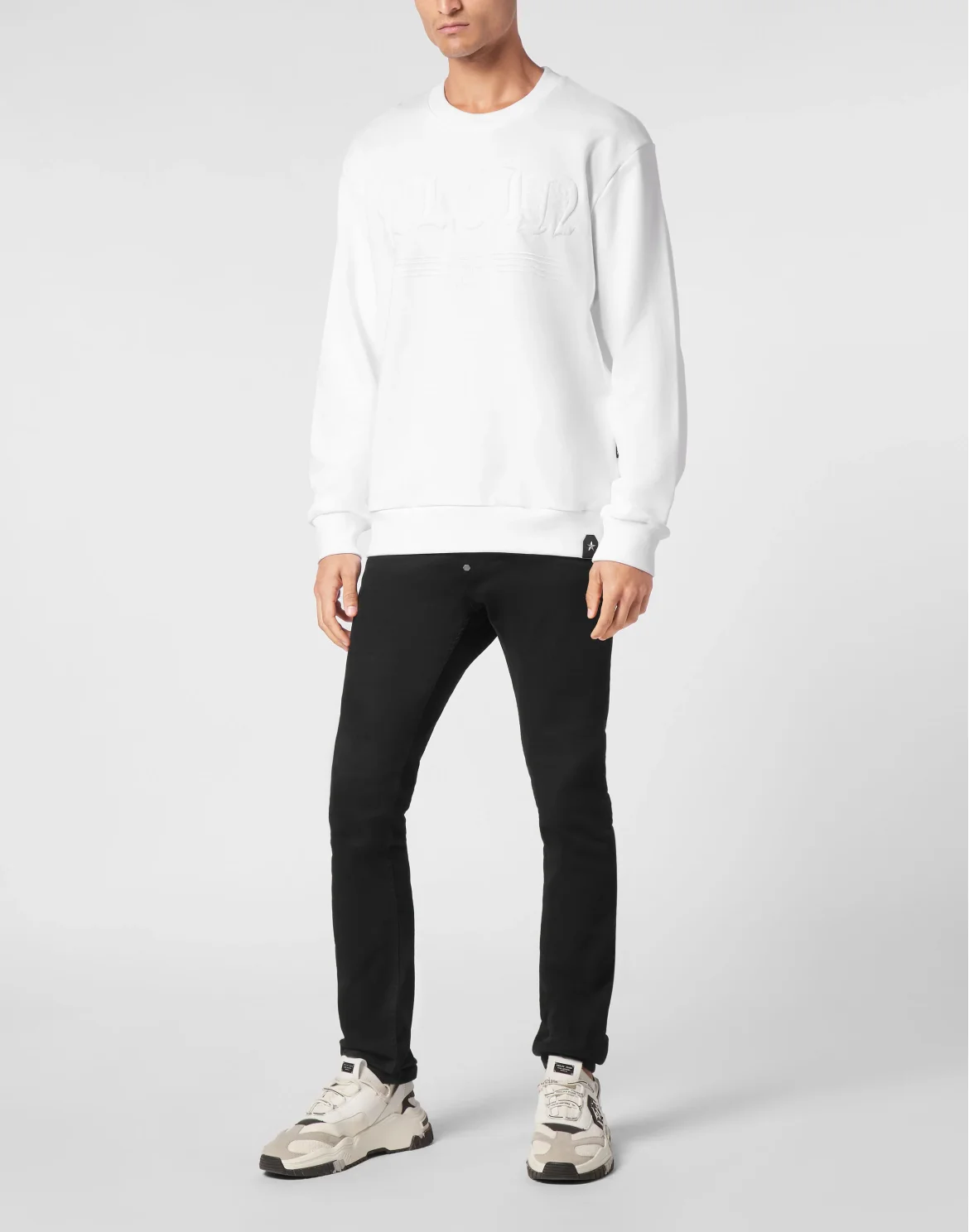 Sweatshirt Round Neck Gothic Plein, цвет: Белый