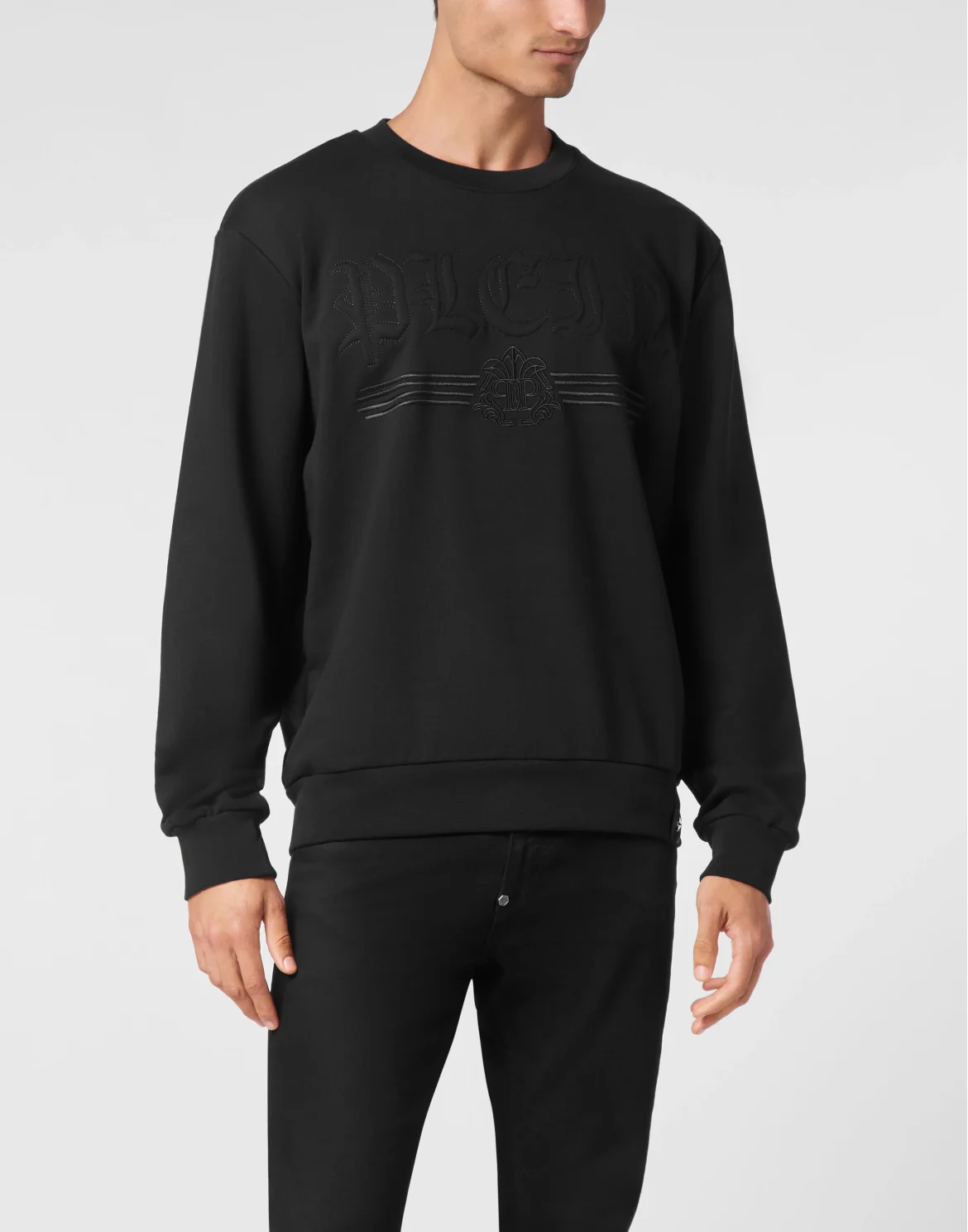 Sweatshirt Round Neck Gothic Plein, цвет: Черный
