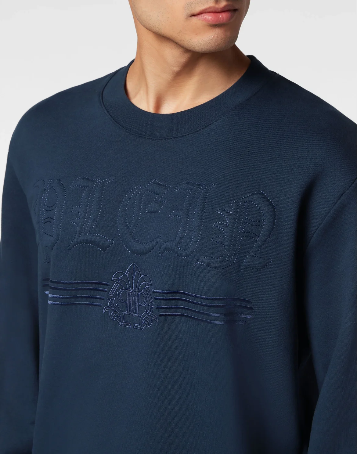 Sweatshirt Round Neck Gothic Plein, цвет: Синий