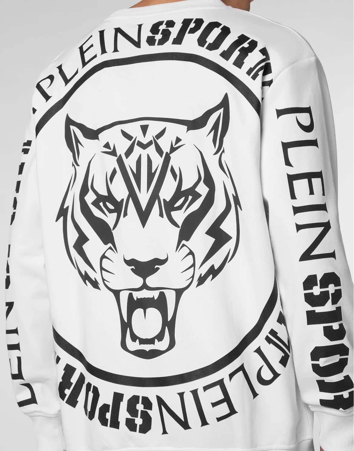 Sweatshirt Round Neck Carbon Tiger, цвет: Белый
