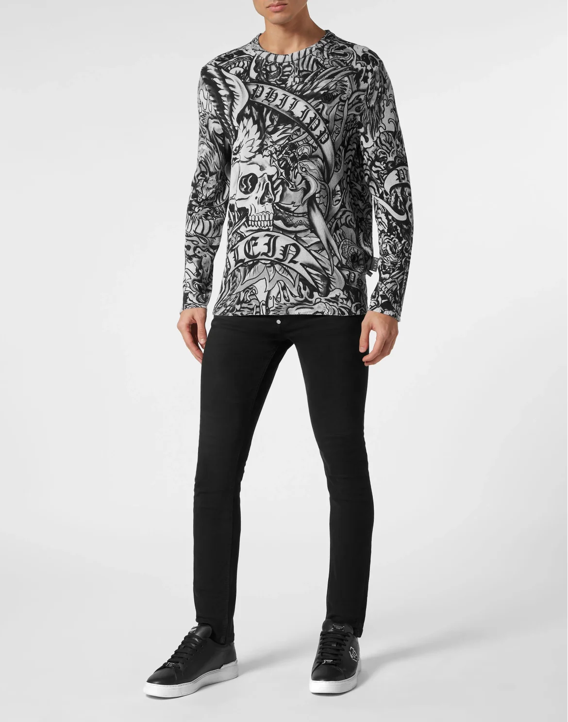 Cashmere Roundneck Tattoo, цвет: Черный