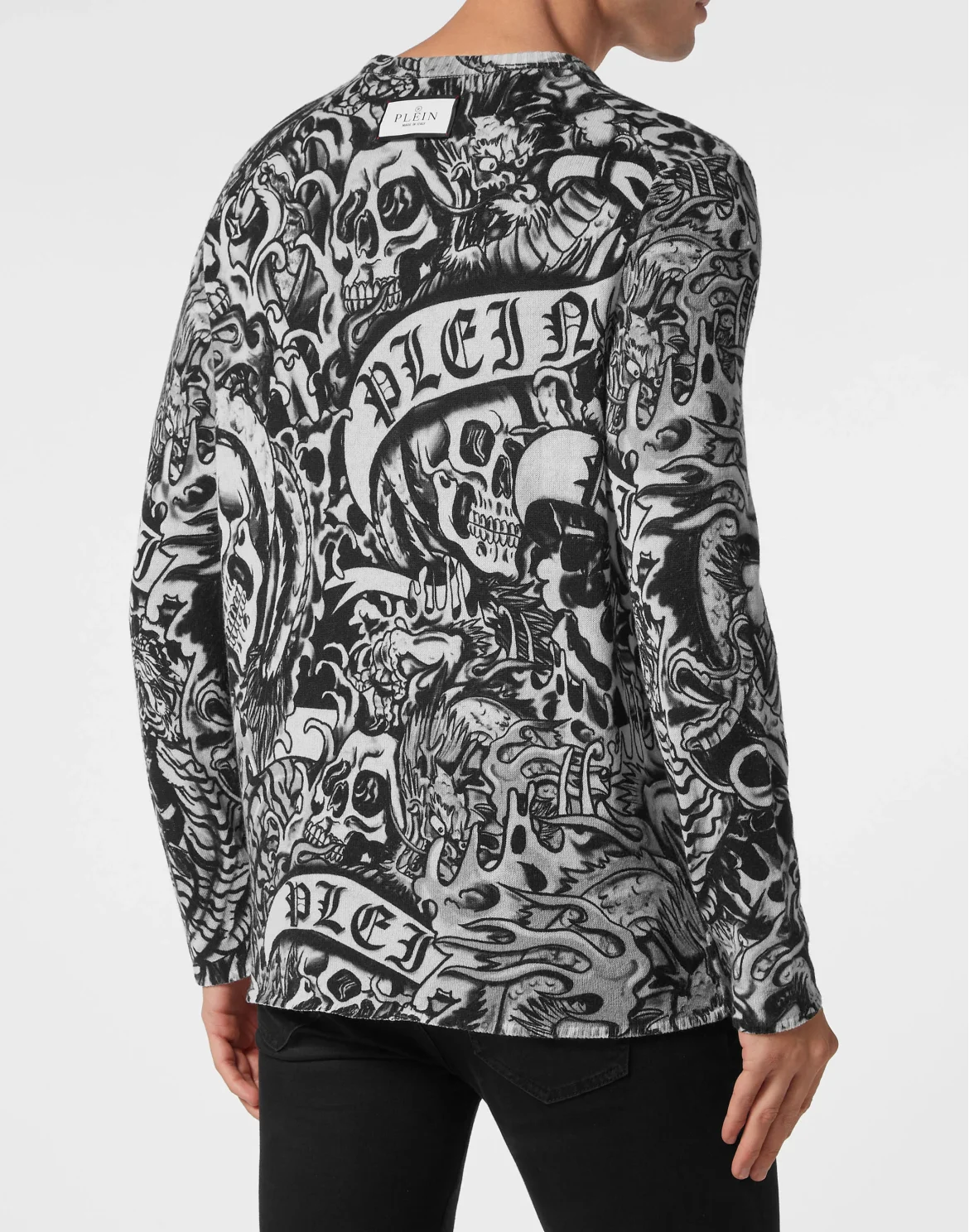 Cashmere Roundneck Tattoo, цвет: Черный