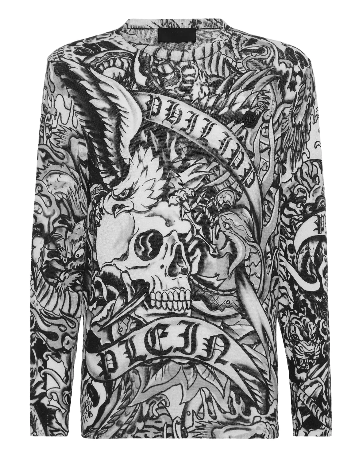 Cashmere Roundneck Tattoo, цвет: Черный