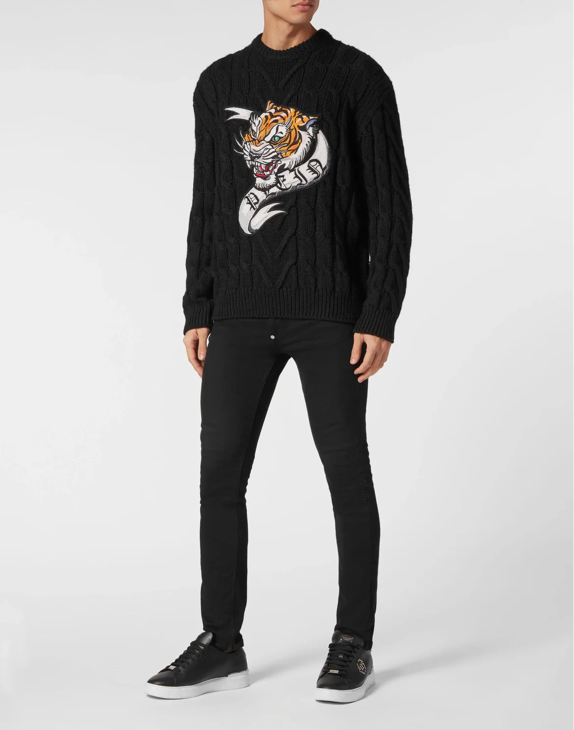 Wool Blend Roundneck Tattoo, цвет: Черный