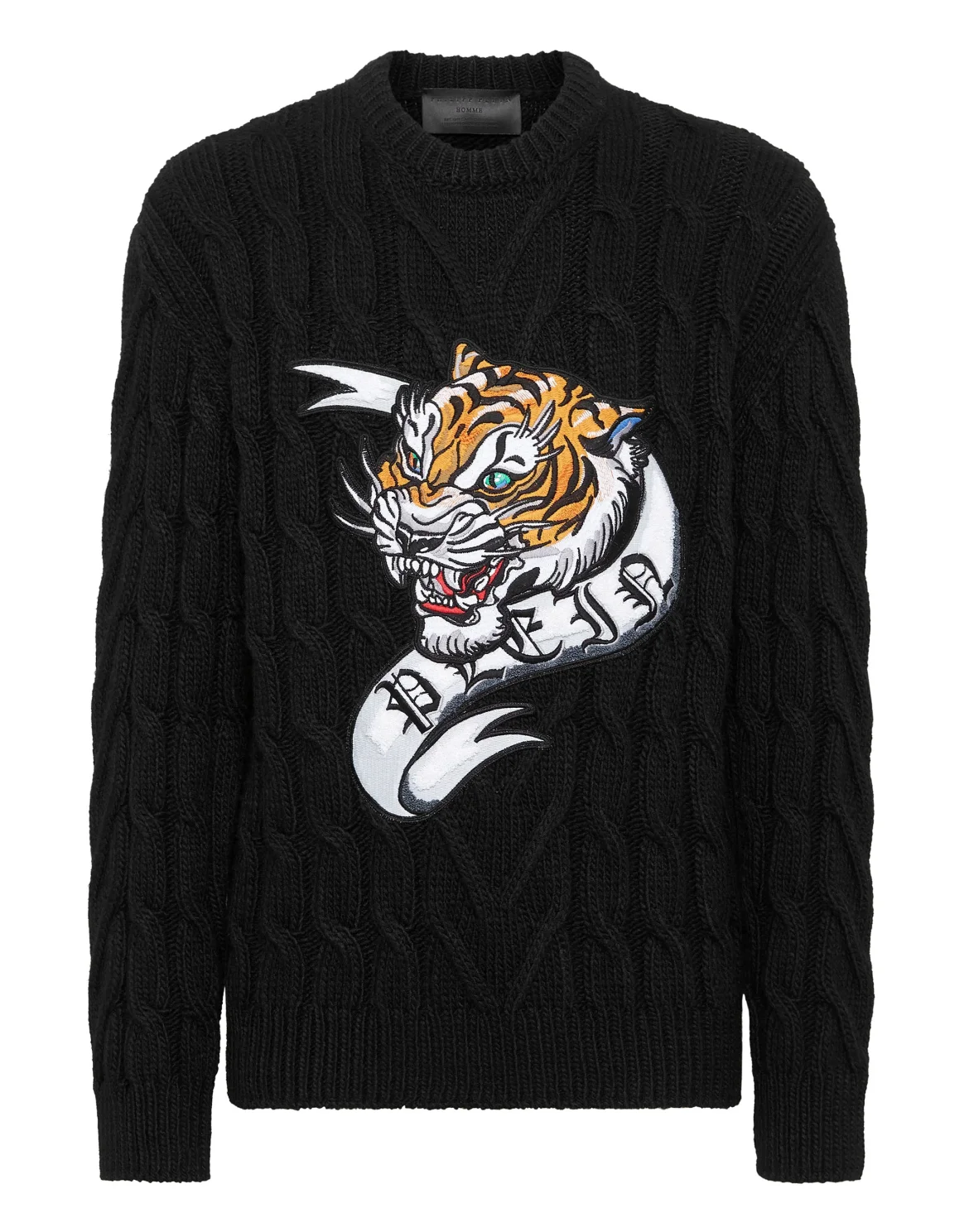 Wool Blend Roundneck Tattoo, цвет: Черный
