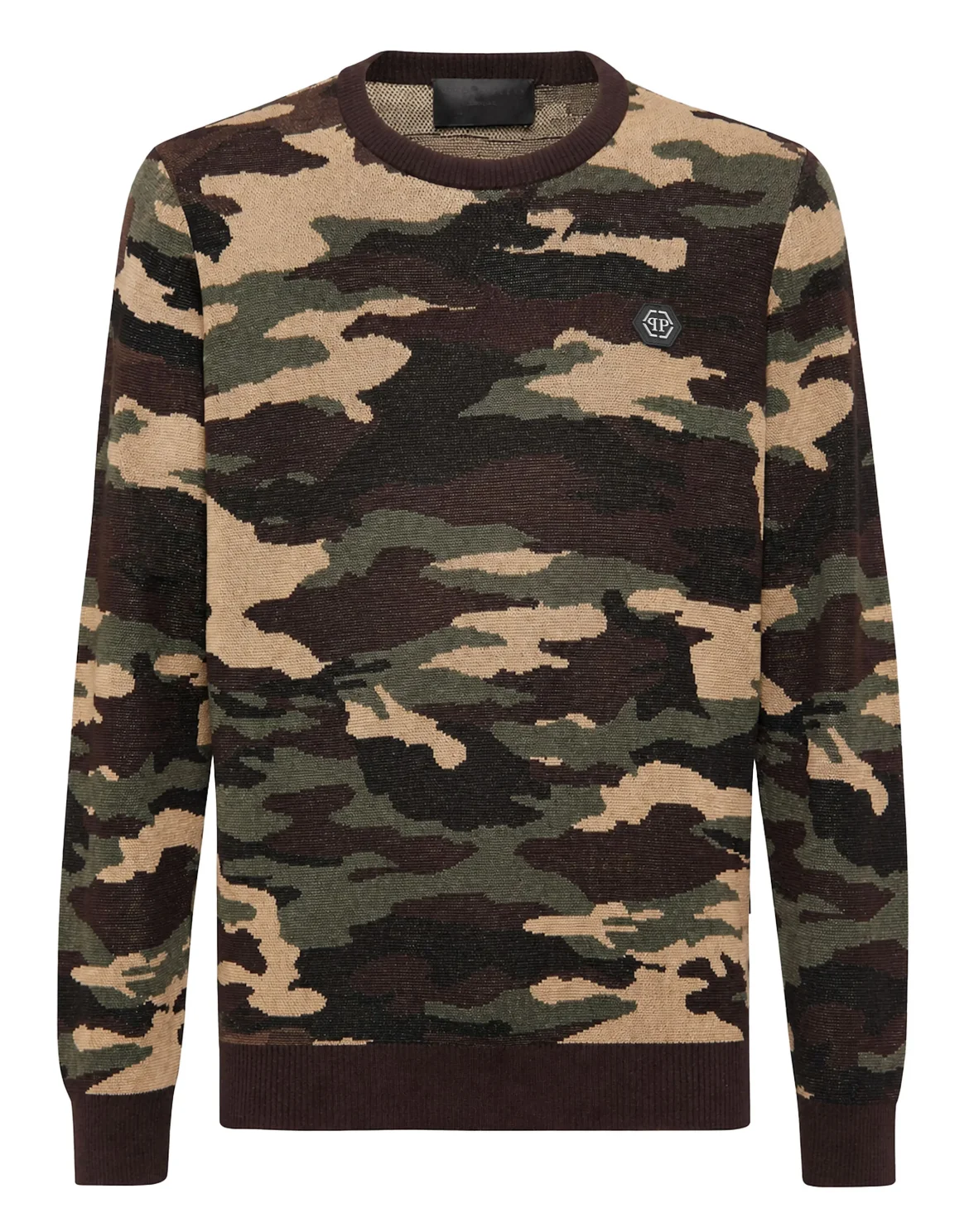 Merino Wool Pullover Round Neck LS Camouflage, цвет: Камуфляж