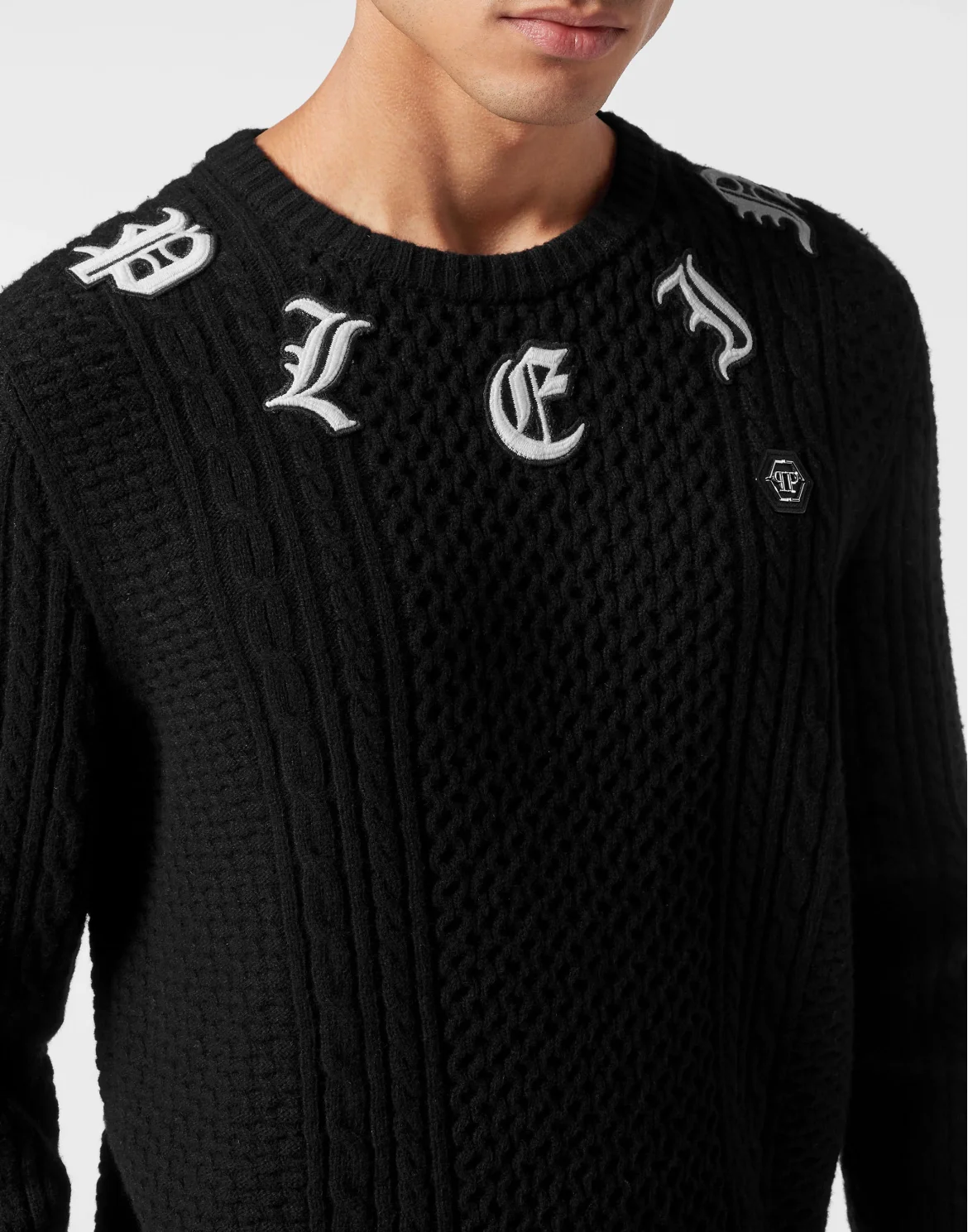 Wool & Cashemere Pullover Round Neck LS, цвет: Черный