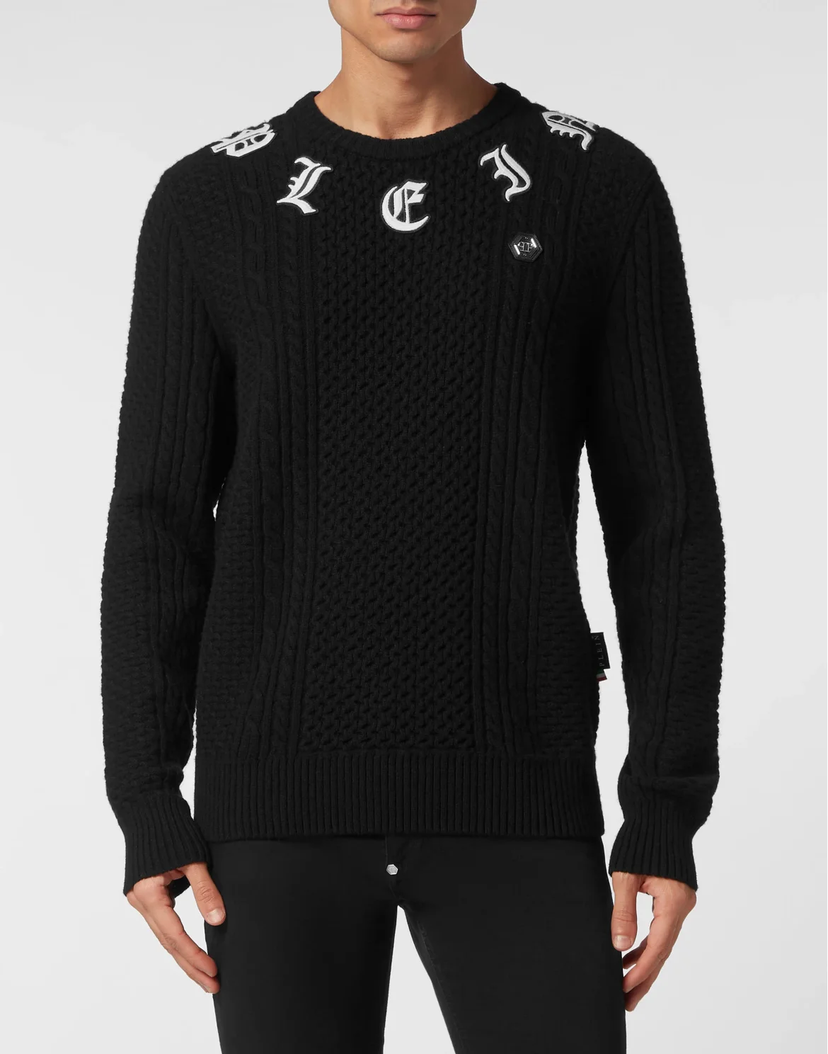 Wool & Cashemere Pullover Round Neck LS, цвет: Черный