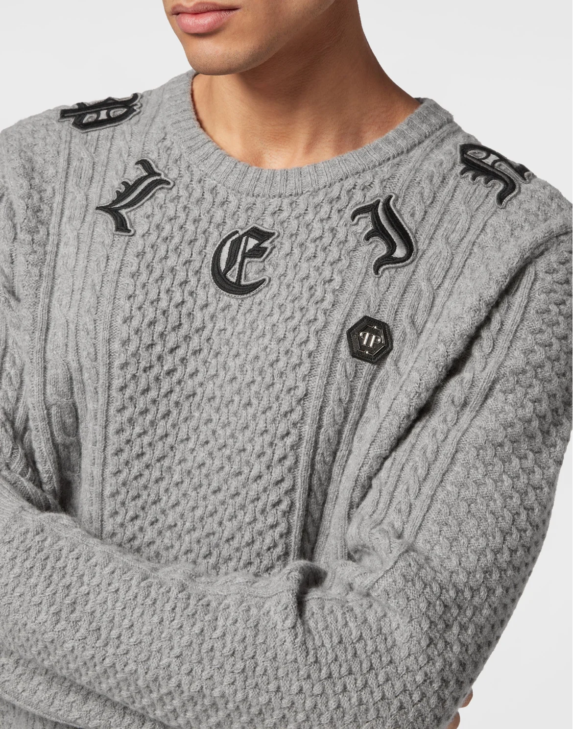 Wool & Cashemere Pullover Round Neck LS, цвет: Серый