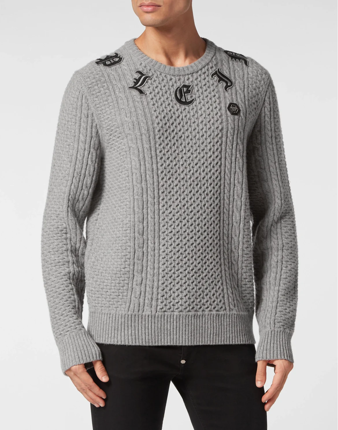 Wool & Cashemere Pullover Round Neck LS, цвет: Серый