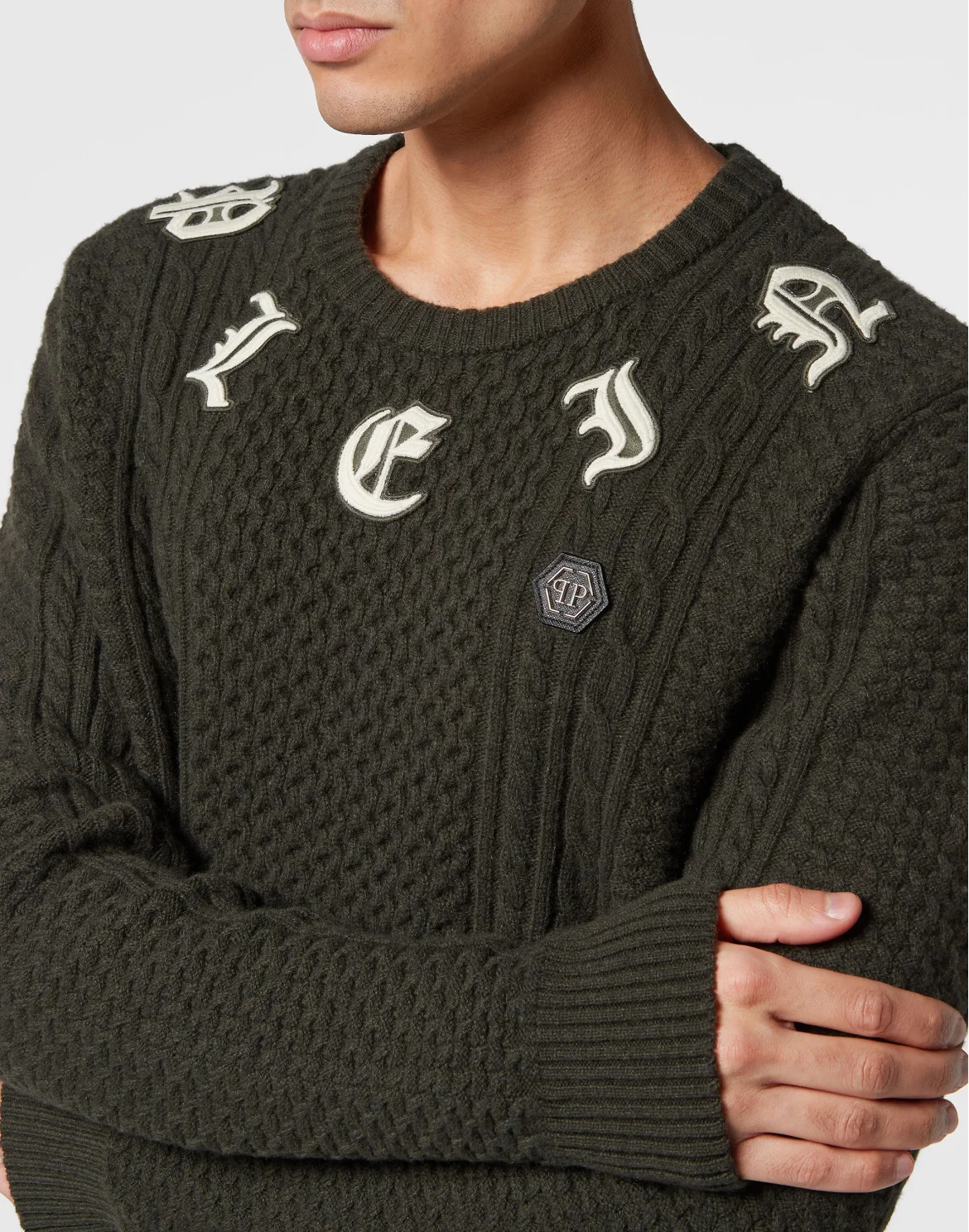 Wool & Cashemere Pullover Round Neck LS, цвет: Камуфляж