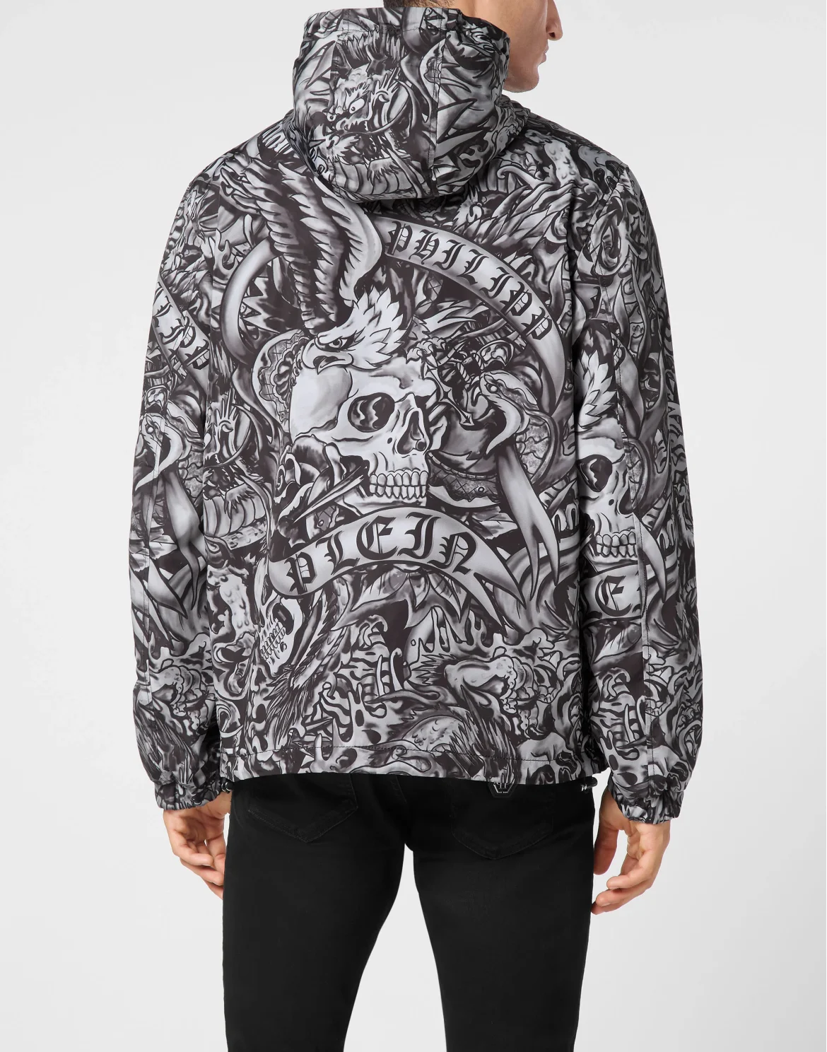 Nylon Windbreaker Tattoo, цвет: Черный