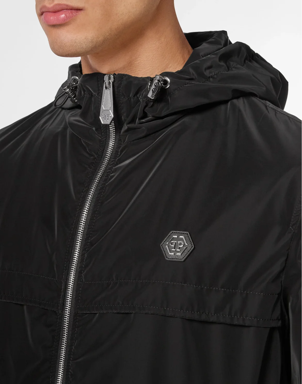 Nylon Windbreaker Camouflage, цвет: Черный