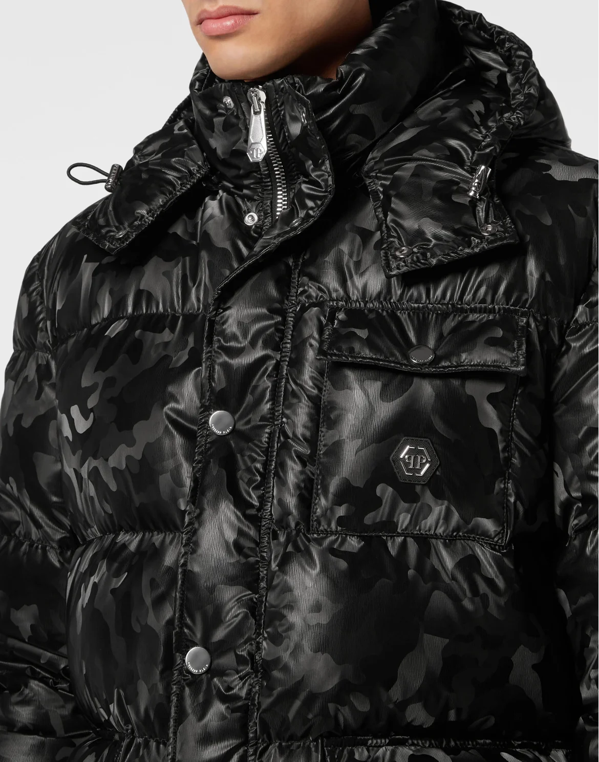 Nylon Down Jacket, цвет: Черный