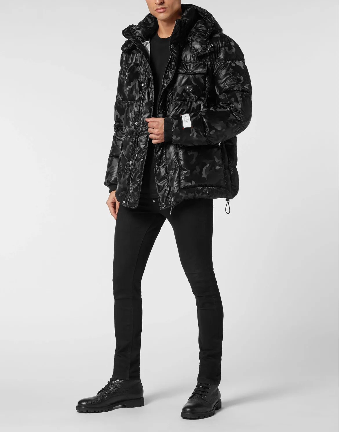 Nylon Down Jacket, цвет: Черный