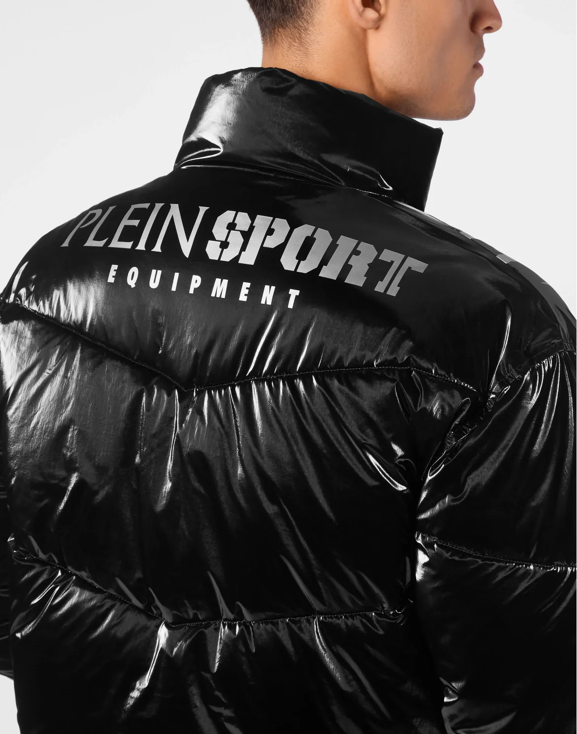 Nylon Crease Puffer Jacket, цвет: Черный