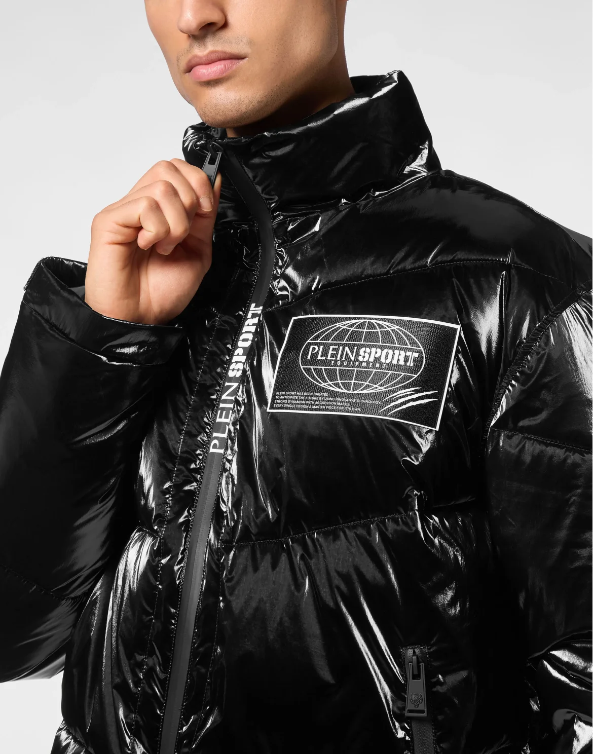 Nylon Crease Puffer Jacket, цвет: Черный