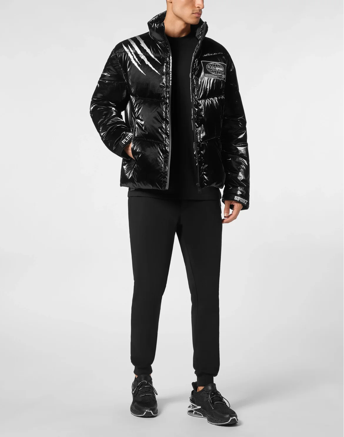 Nylon Crease Puffer Jacket, цвет: Черный