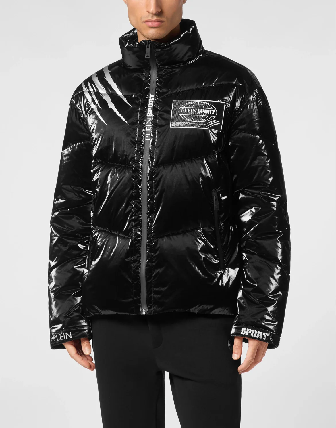 Nylon Crease Puffer Jacket, цвет: Черный