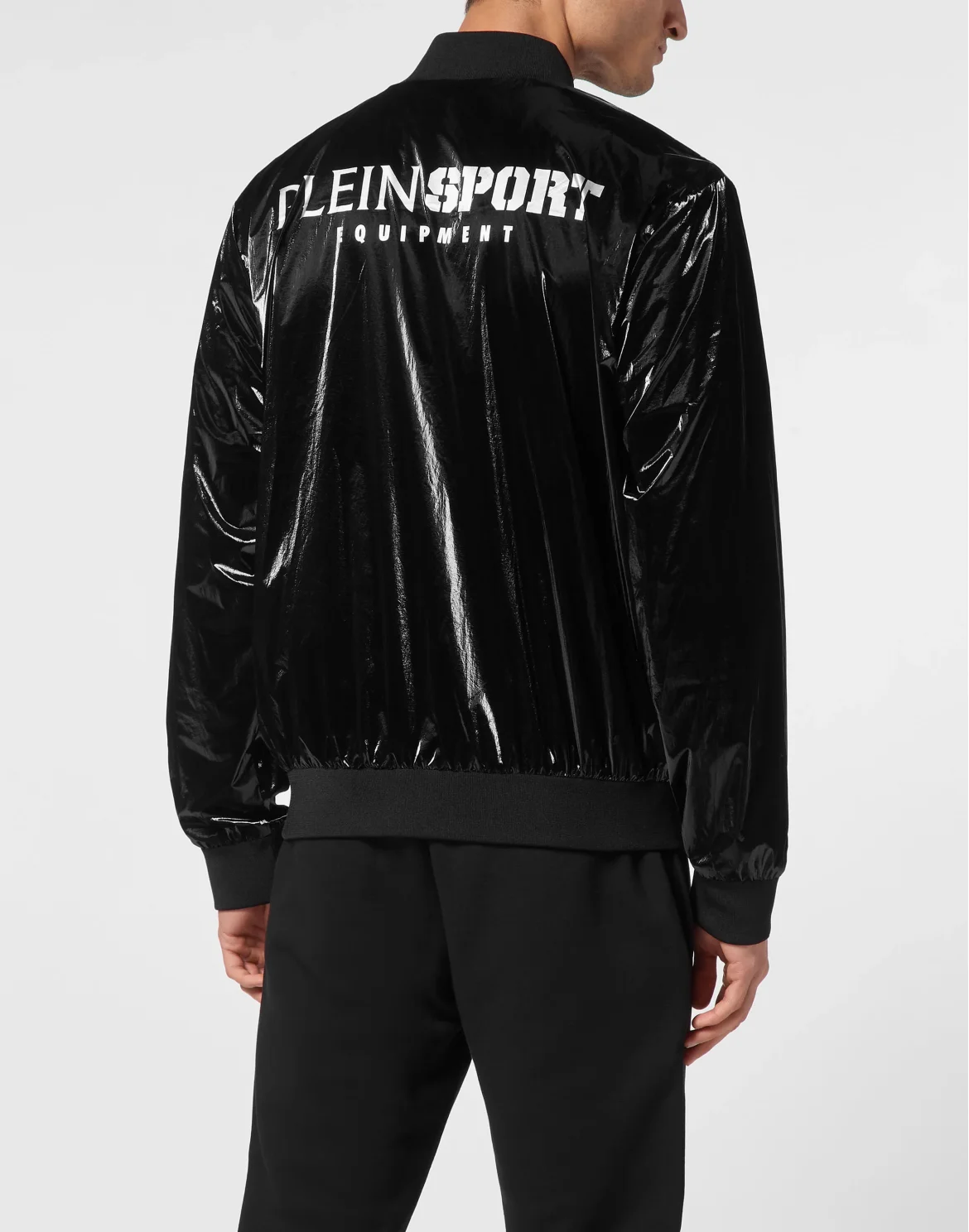 Nylon Crease Bomber Jacket, цвет: Черный