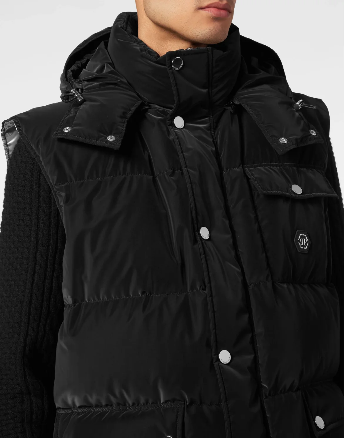 Nylon Down Jacket Vest, цвет: Черный