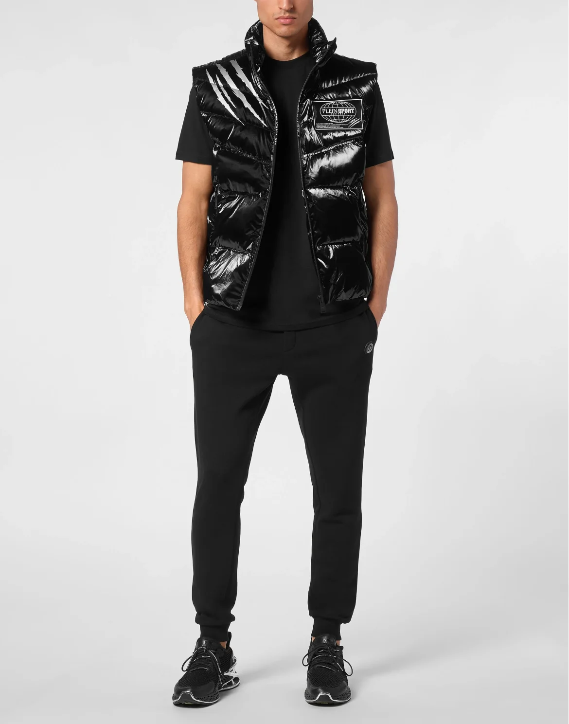 Nylon Crease Vest, цвет: Черный