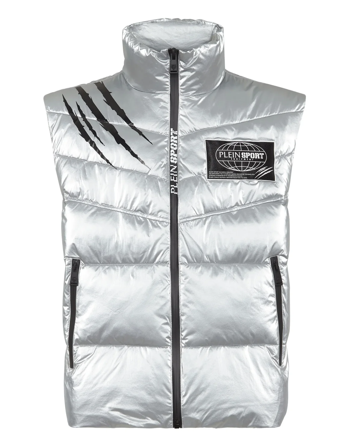 Nylon Crease Vest, цвет: Серебристый