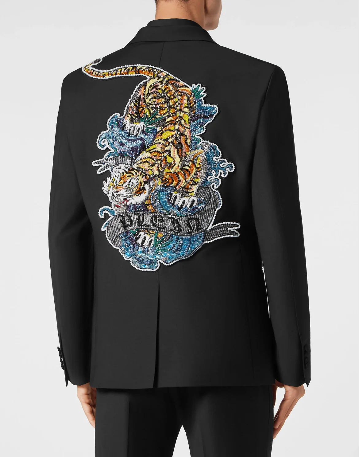 Wool Blazer Lord fit Tattoo, цвет: Черный