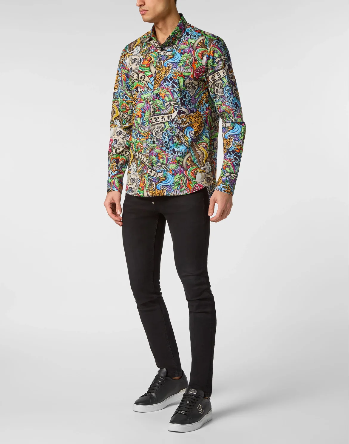 Shirt Sugar Daddy Cut LS Tattoo, цвет: Мультиколор