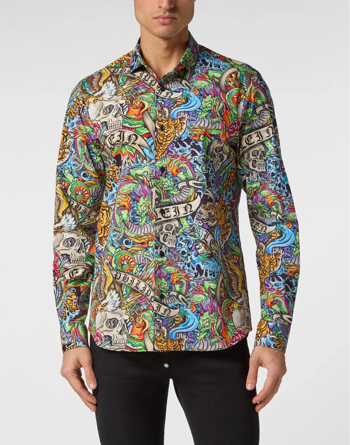 Shirt Sugar Daddy Cut LS Tattoo, цвет: Мультиколор