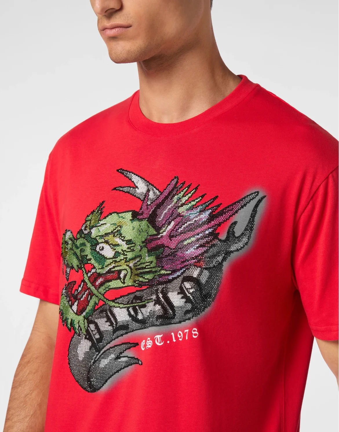 T-shirt Round Neck SS Tattoo, цвет: Красный