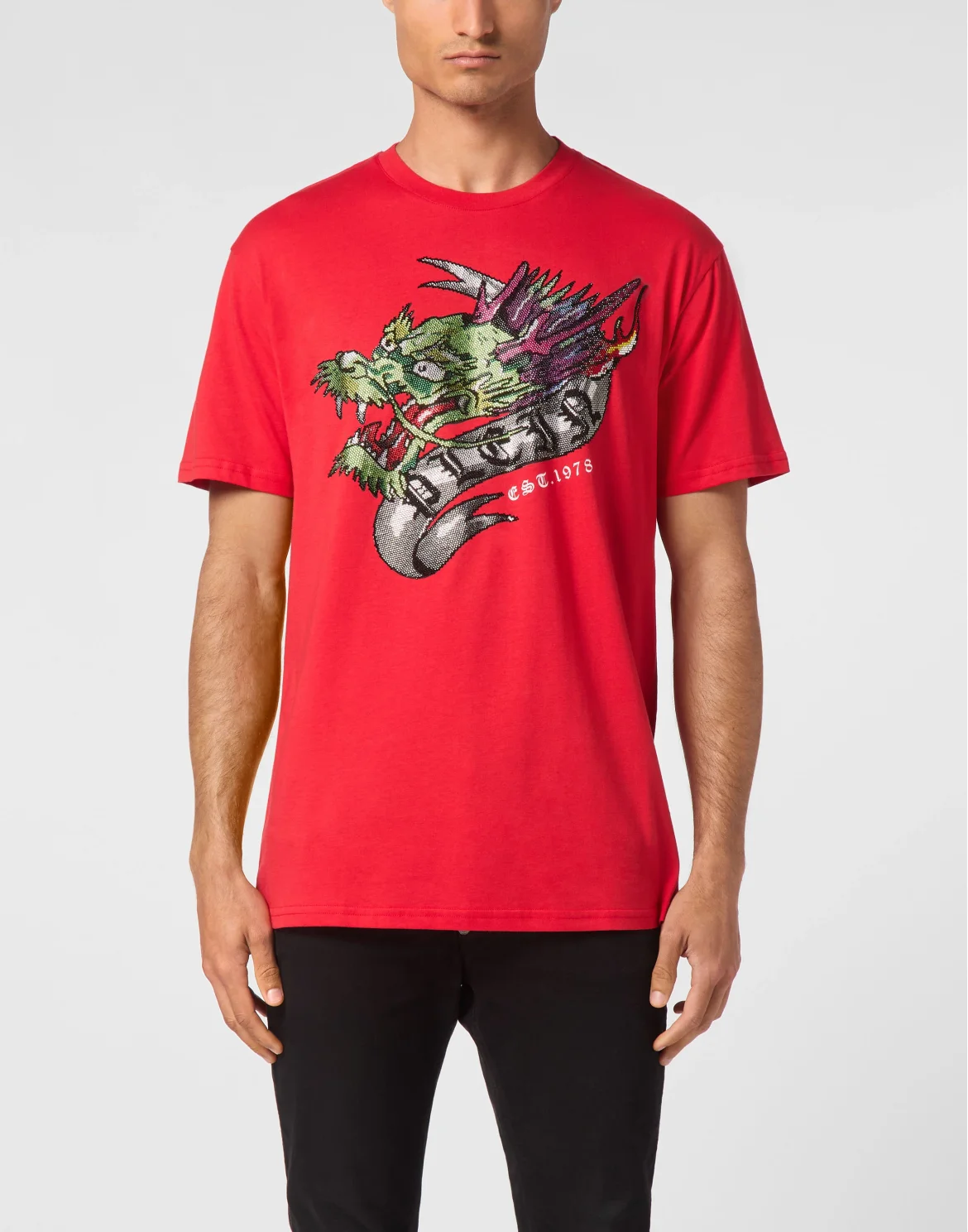 T-shirt Round Neck SS Tattoo, цвет: Красный