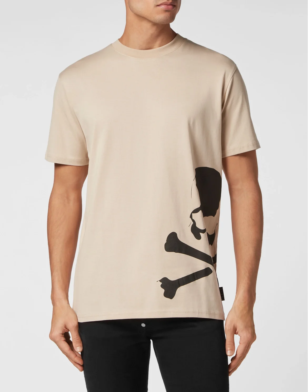 T-shirt Round Neck SS Skull&Bones, цвет: Бежевый