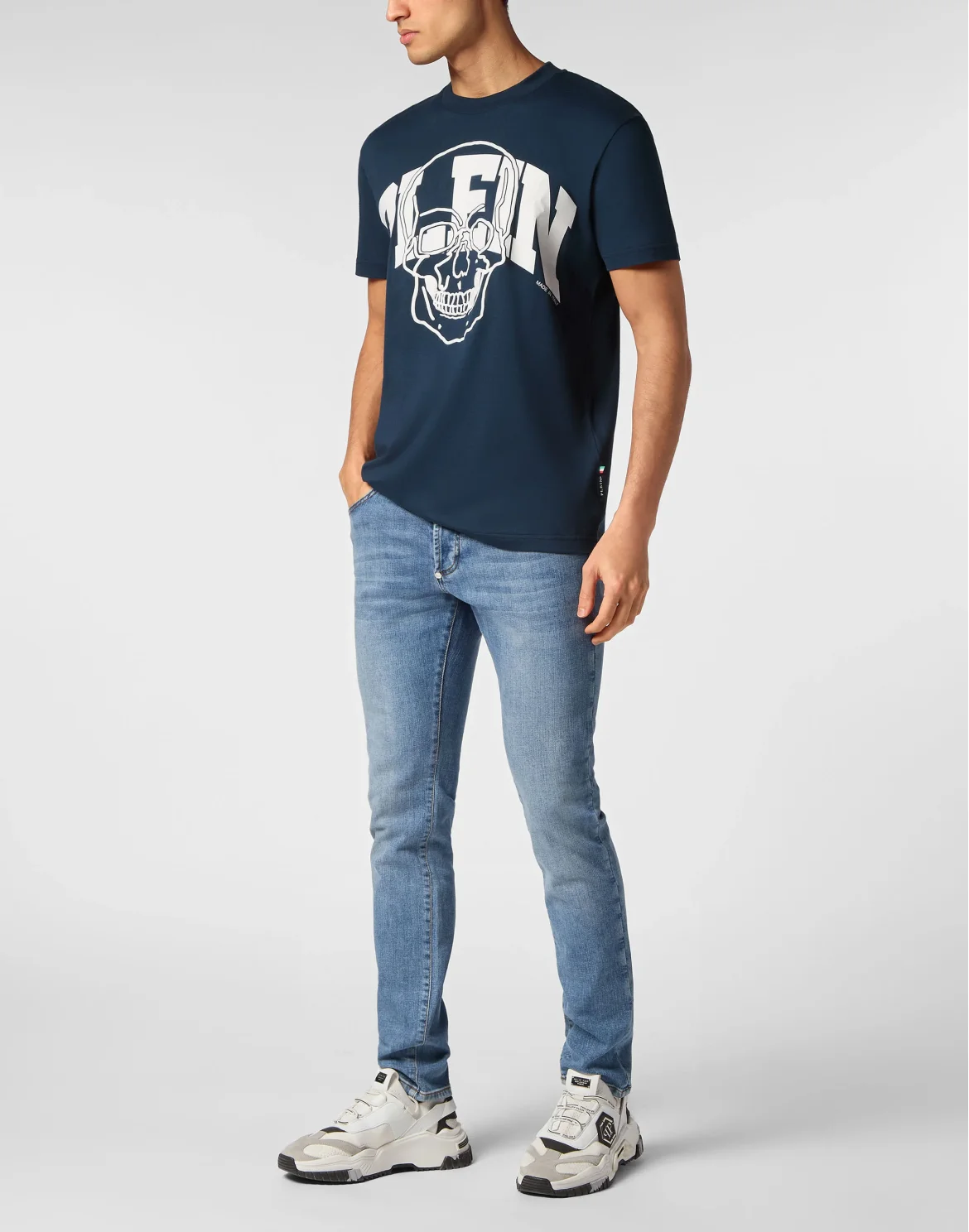 T-shirt Round Neck SS Skull, цвет: Синий