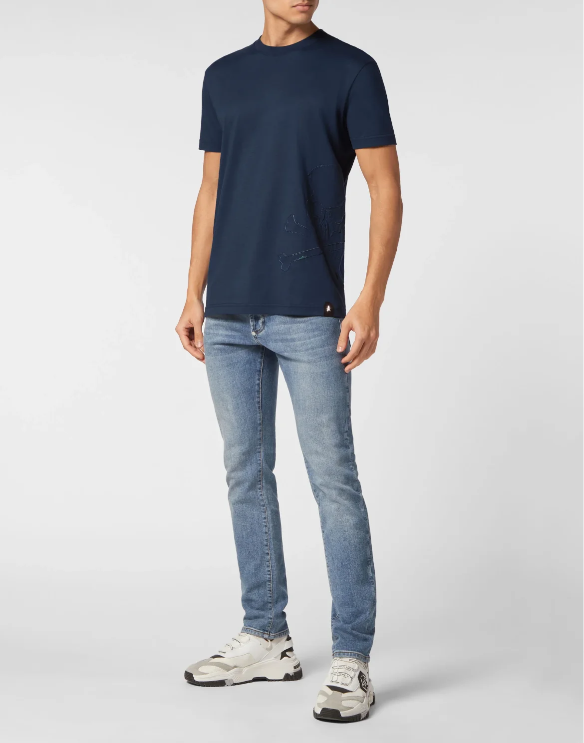 T-shirt Round Neck SS Skull&Bones, цвет: Синий