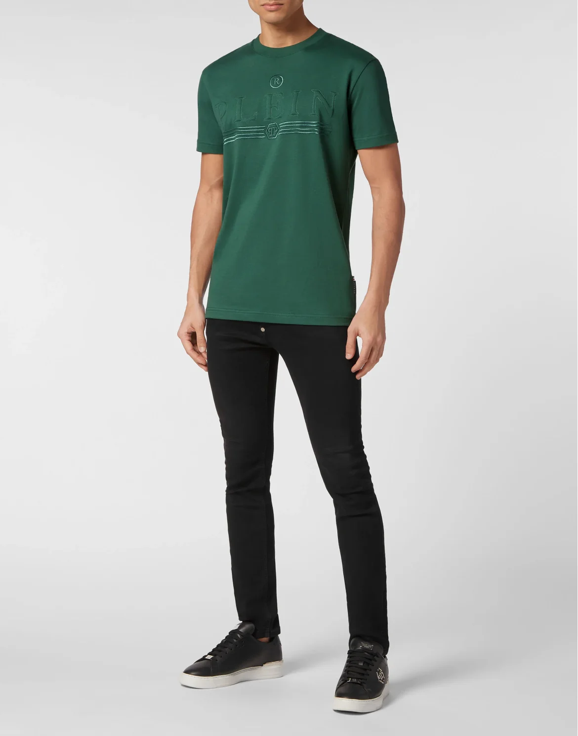 T-shirt Round Neck SS Gothic Plein, цвет: Зеленый