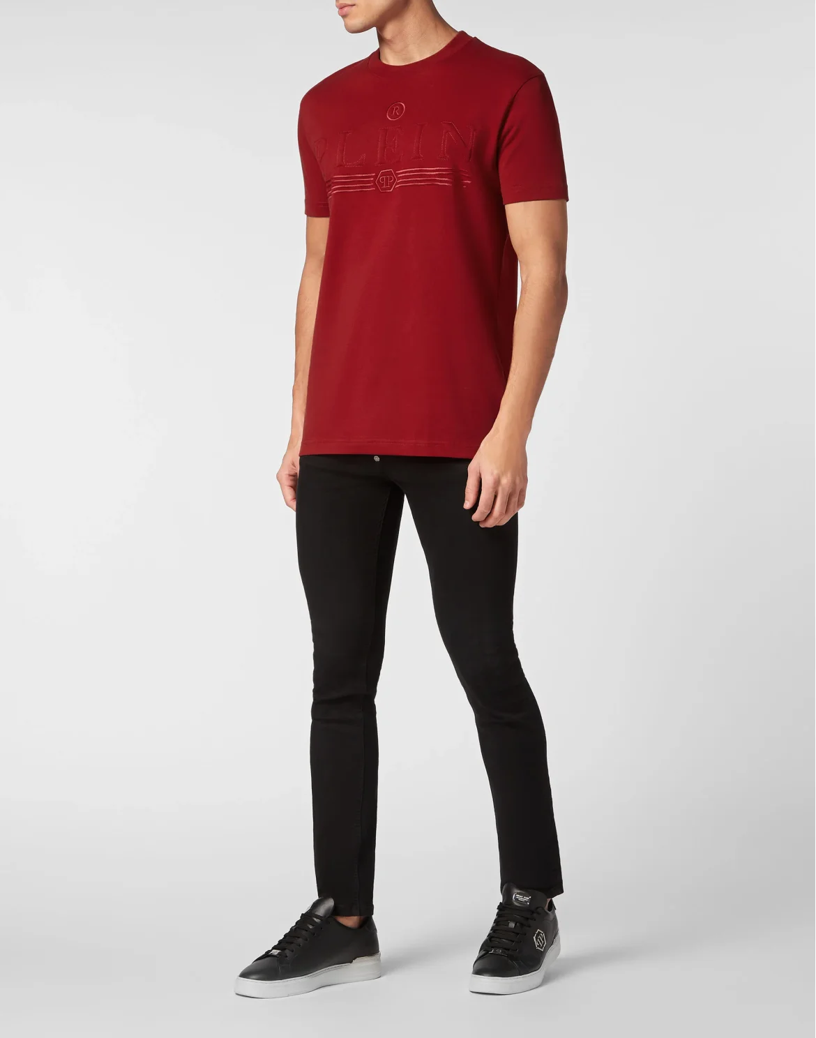 T-shirt Round Neck SS Gothic Plein, цвет: Красный