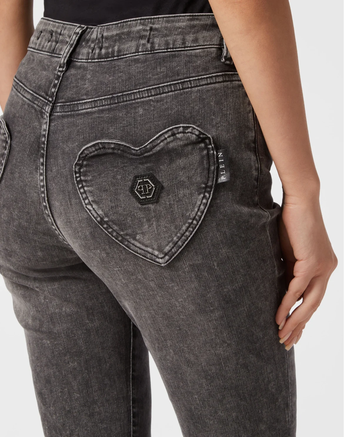 Denim Flaire Fit Trousers Heart, цвет: Черный