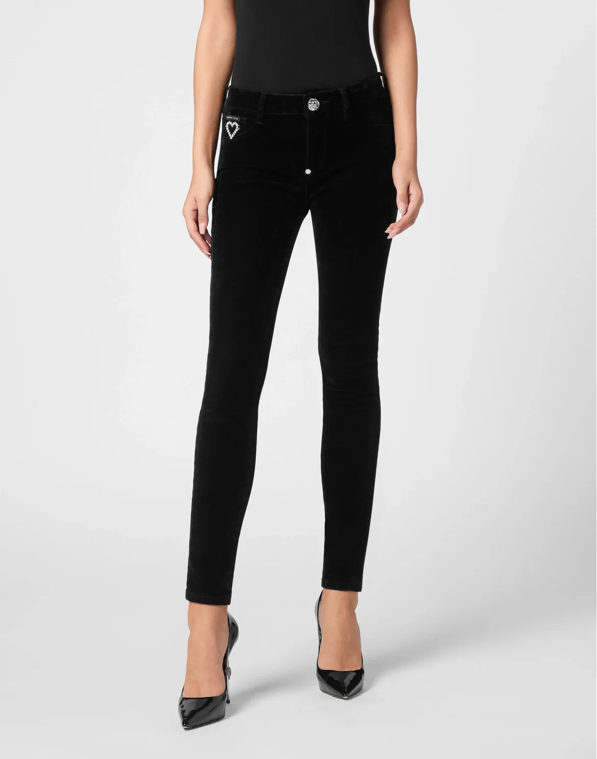 Crystal Jegging Heart, цвет: Черный