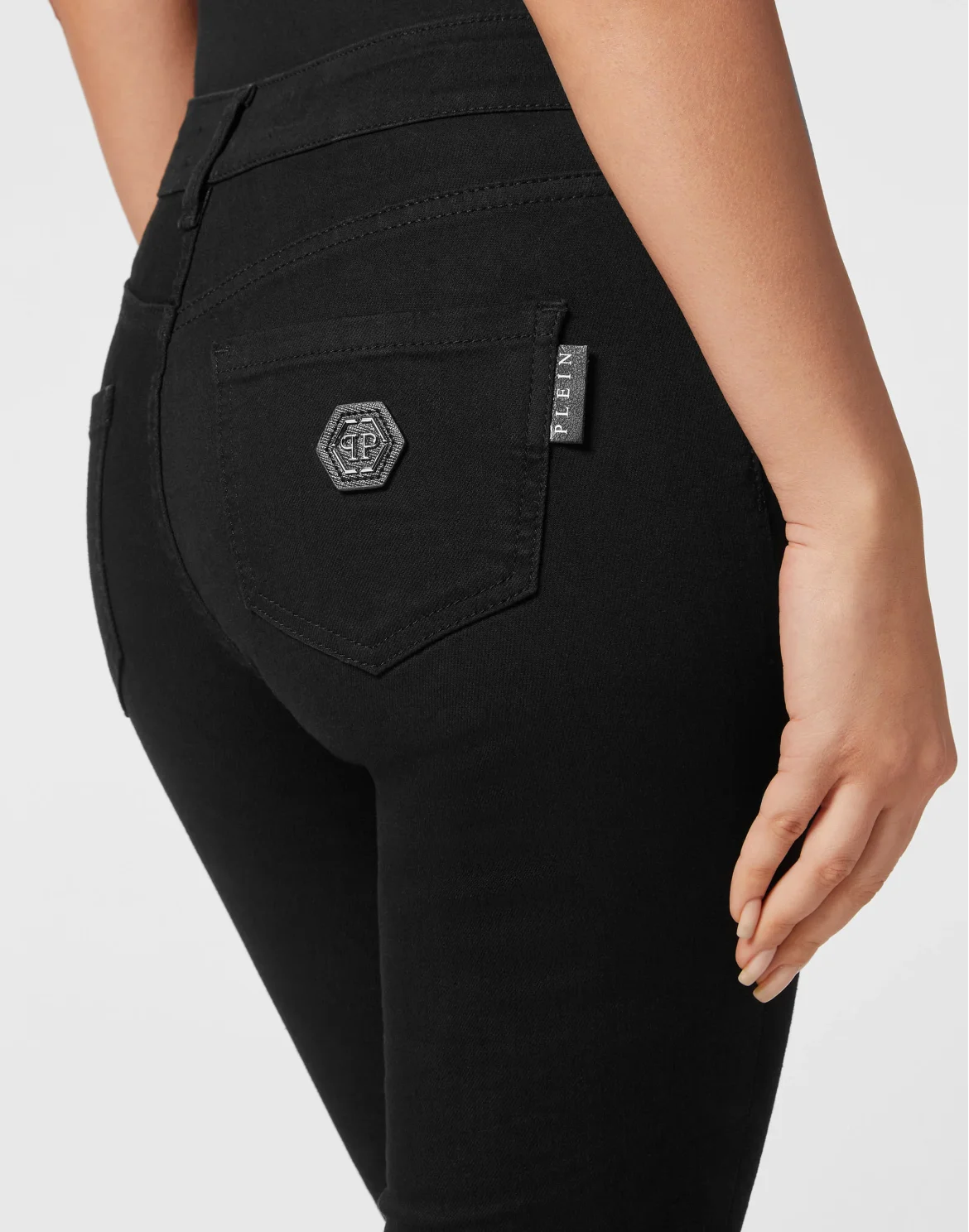 Denim Jegging Fit Trousers, цвет: Черный