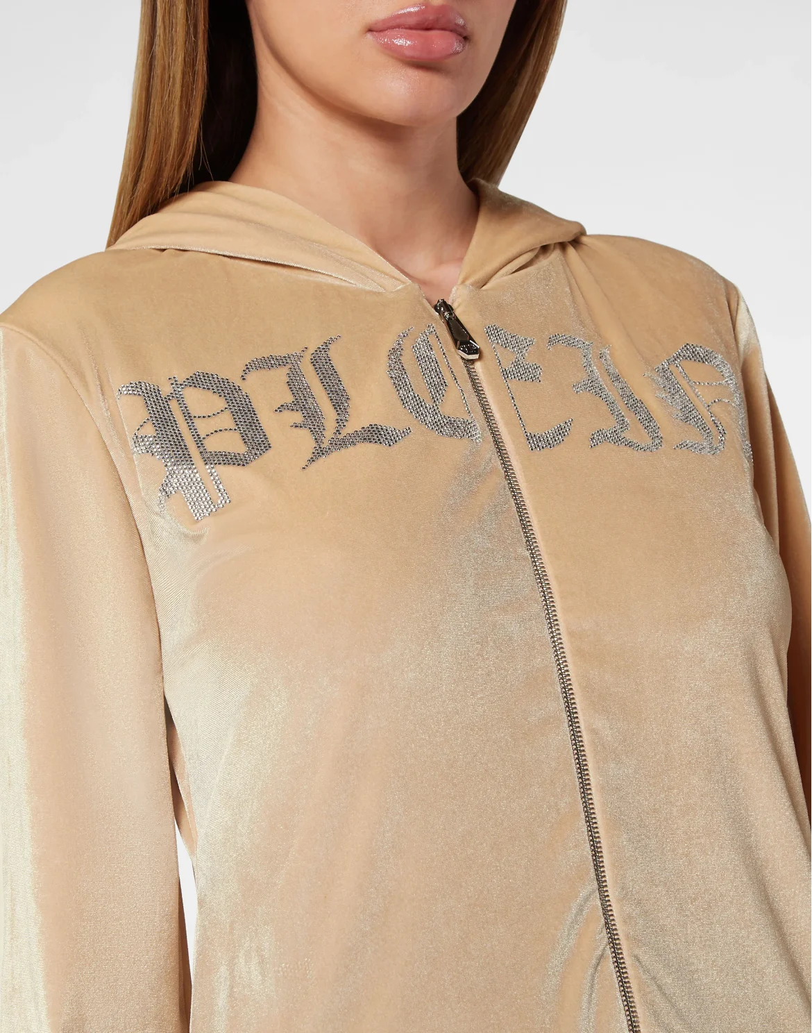 Hoodie Sweatjacket Gothic Plein, цвет: Бежевый