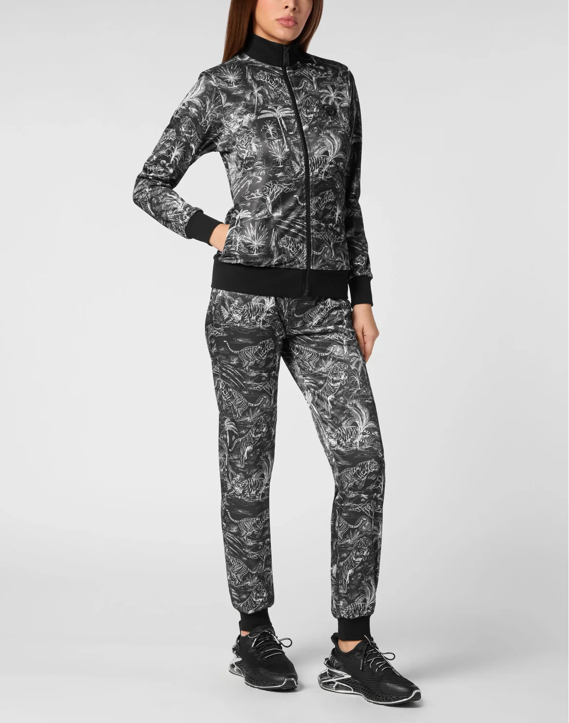 Jooging Set: Top/Trousers Tiger, цвет: Черный