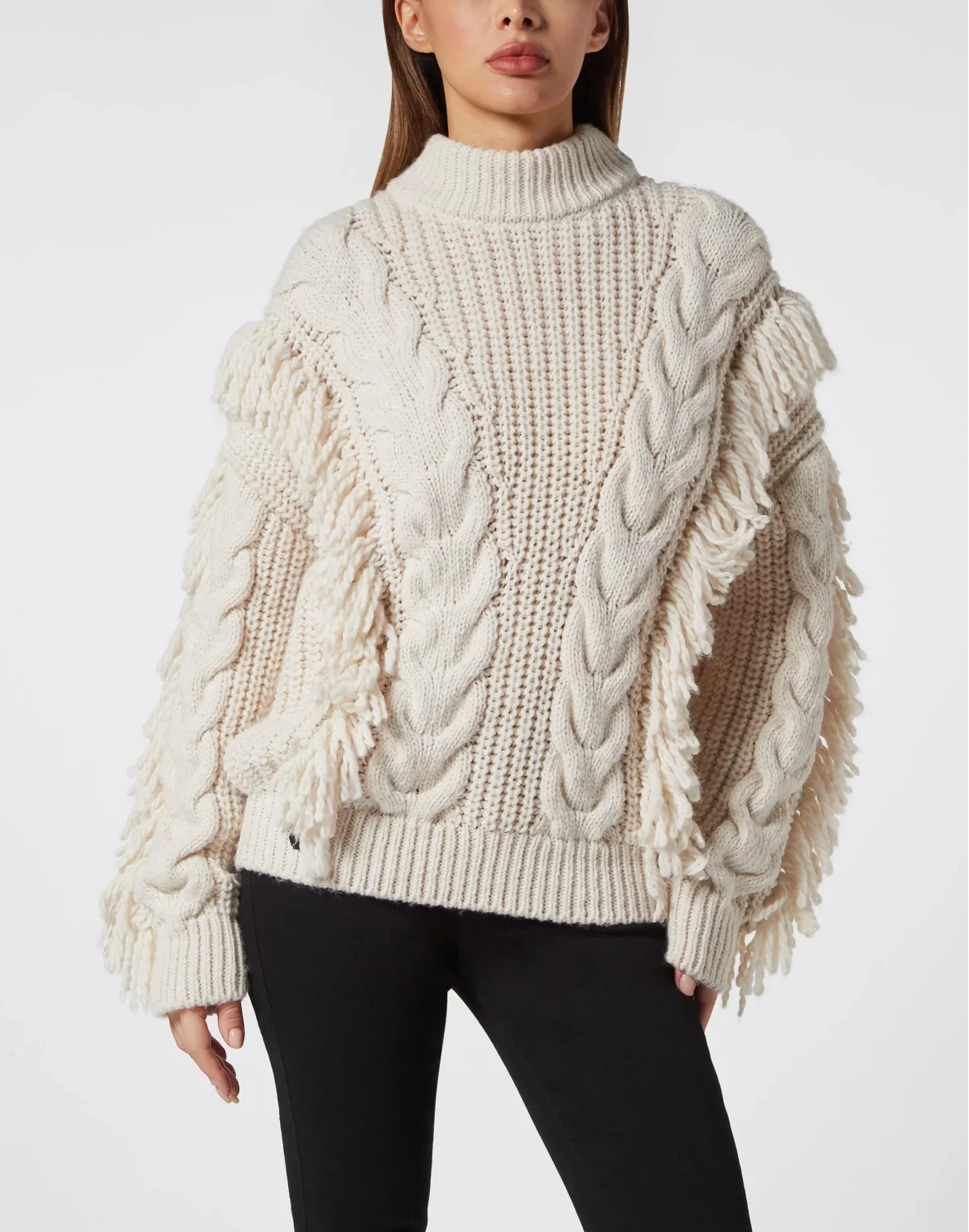 Wool Blend Sweater Oversize Skull, цвет: Белый