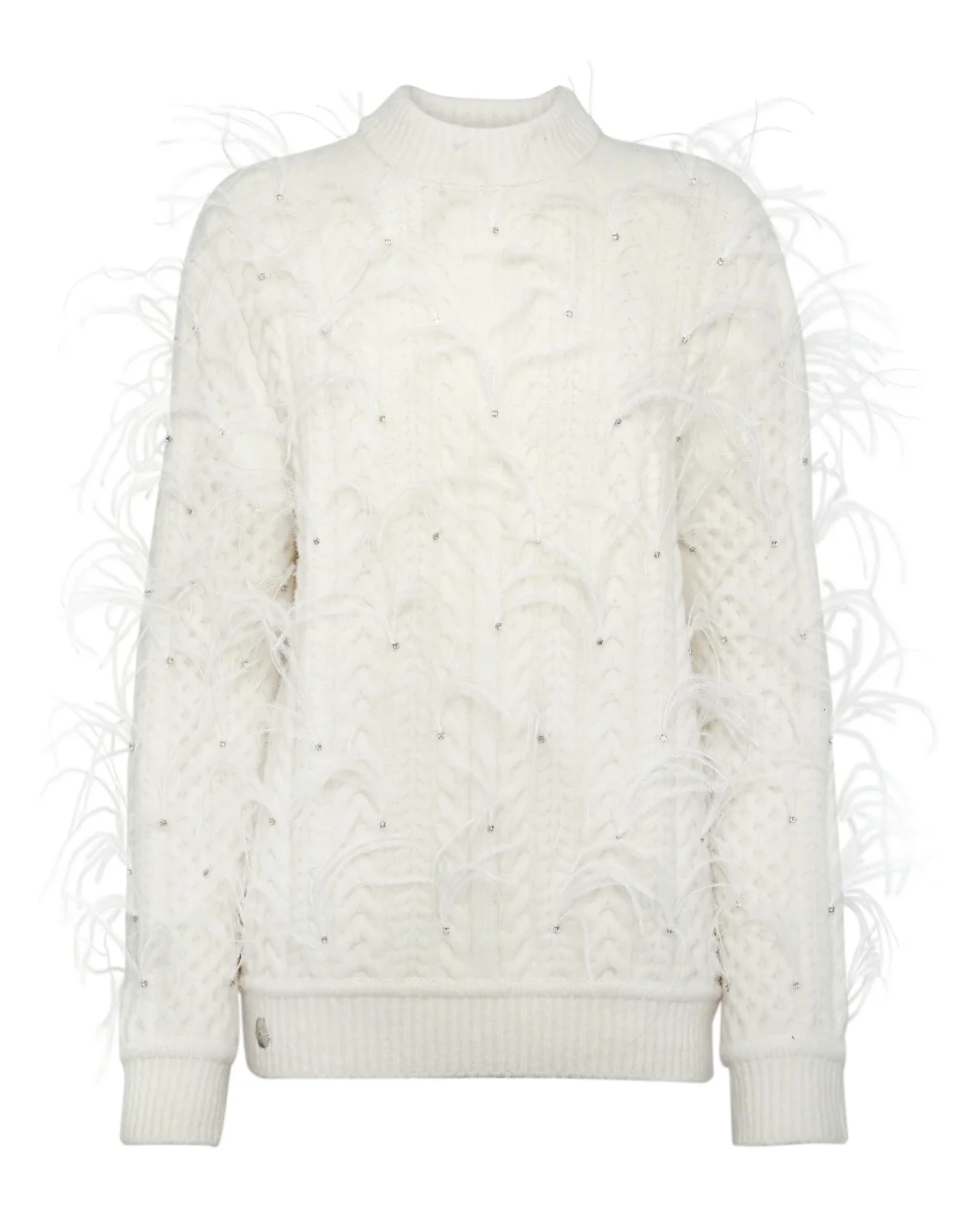 Merino Wool Pullover LS Skull, цвет: Белый