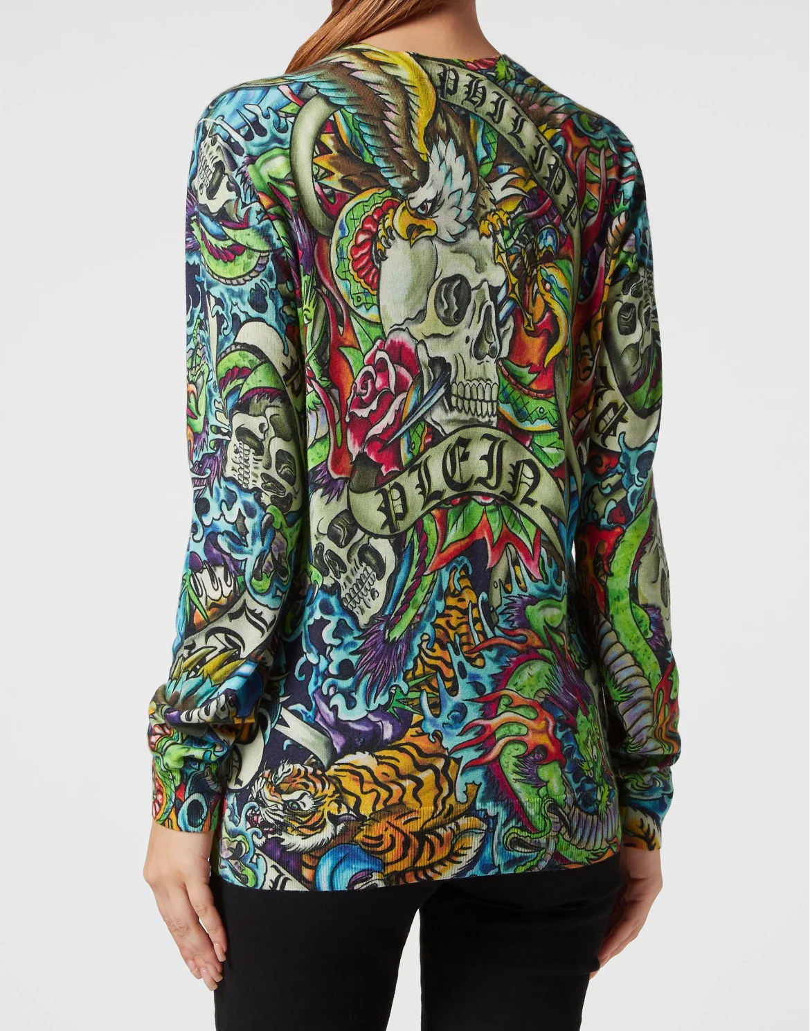 Cashmere Pullover Round Neck Ls Tattoo, цвет: Мультиколор
