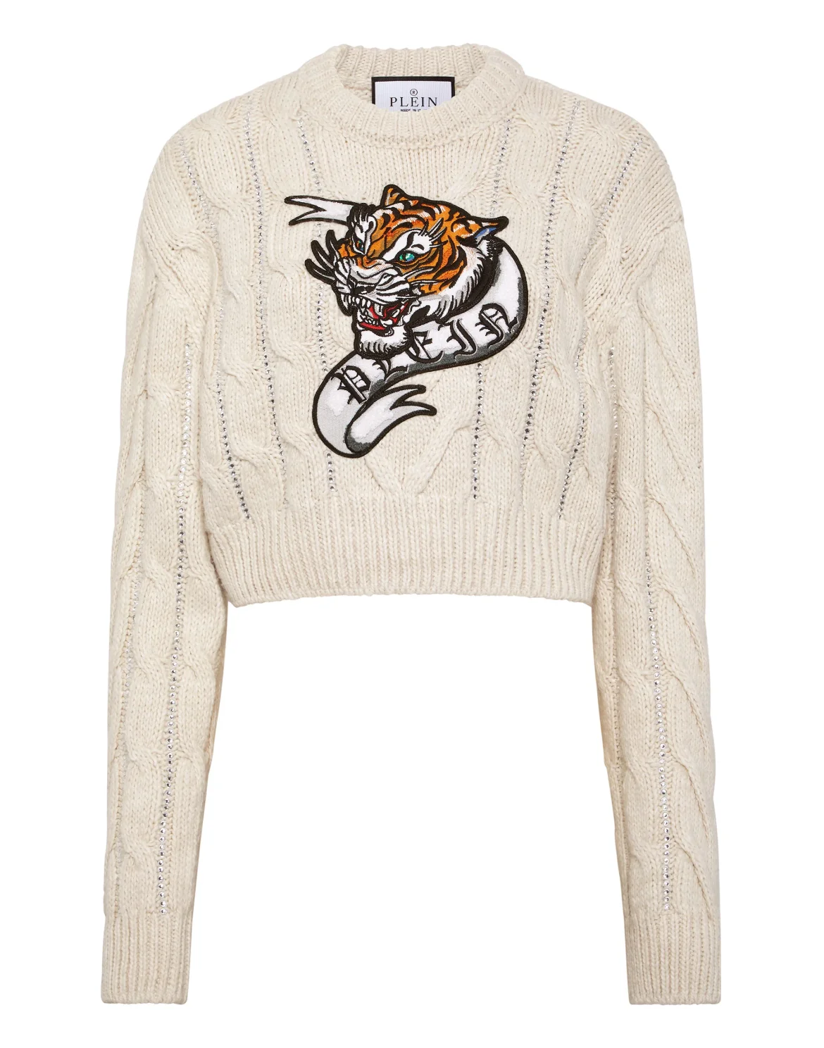 Wool Blend Pullover Round Neck LS Tattoo, цвет: Белый