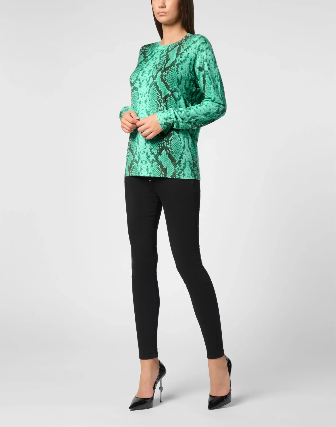Cashmere Roundneck Pitone, цвет: Бирюзовый