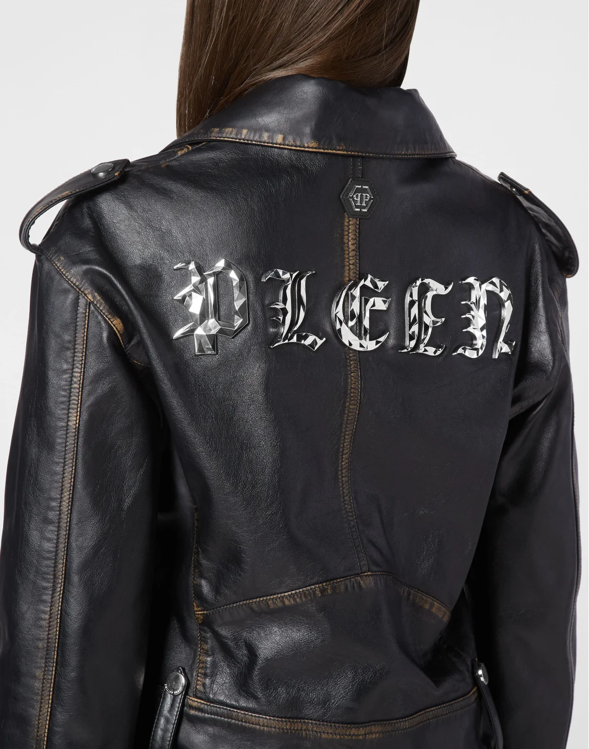 Vintage Leather Over Biker, цвет: Черный