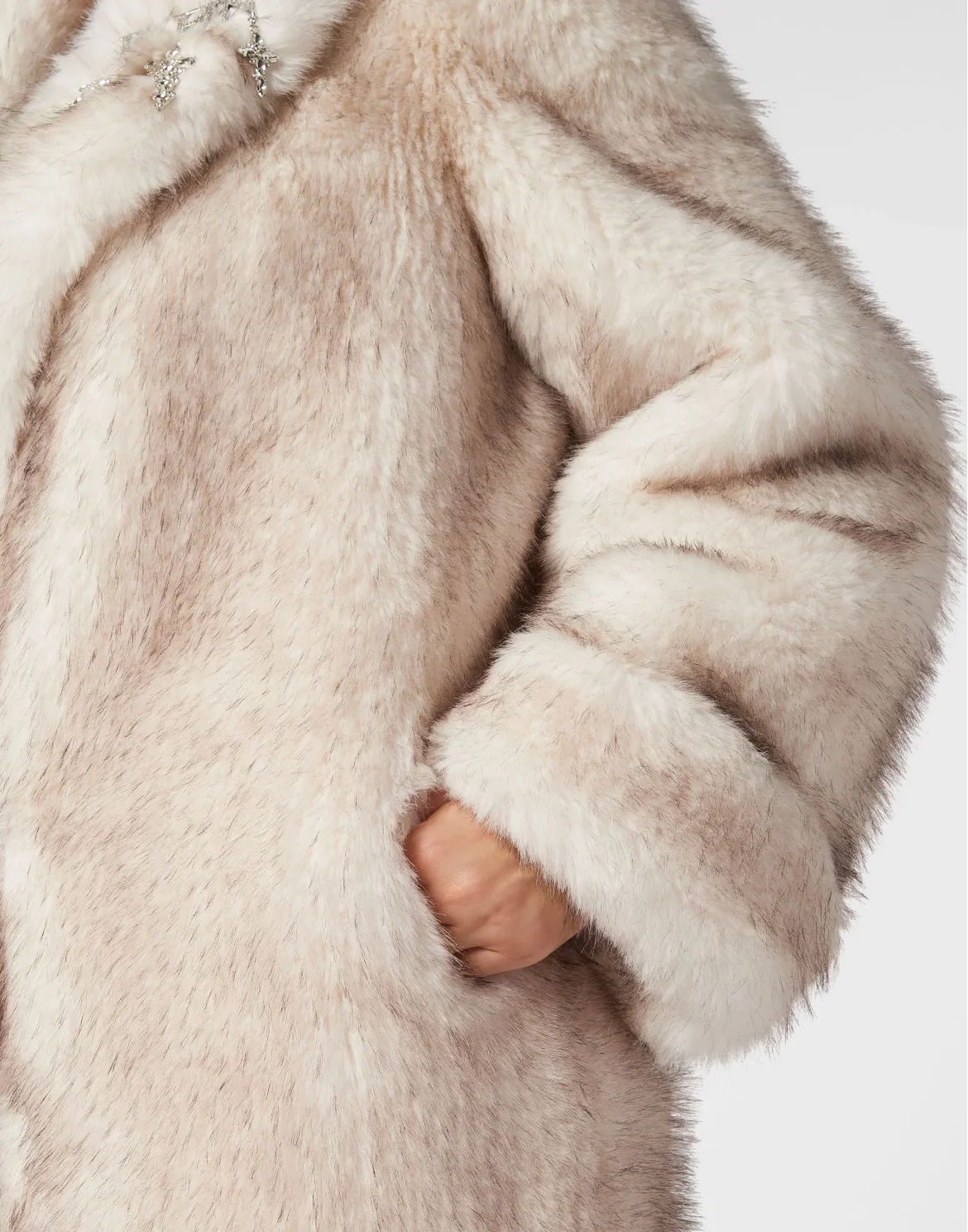Eco Fur Maxi Coat, цвет: Белый